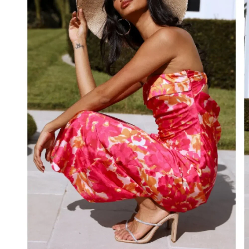 NWT Letters Of Mine Maxi Dress Pink - Picture 4 of 4